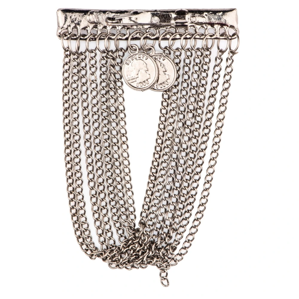 Zarome Gunmetal Chain Brass Lapel Pin for Men