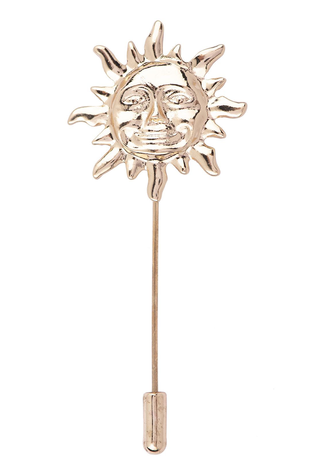 Sun Gold Metal Brass Lapel Pin for Men