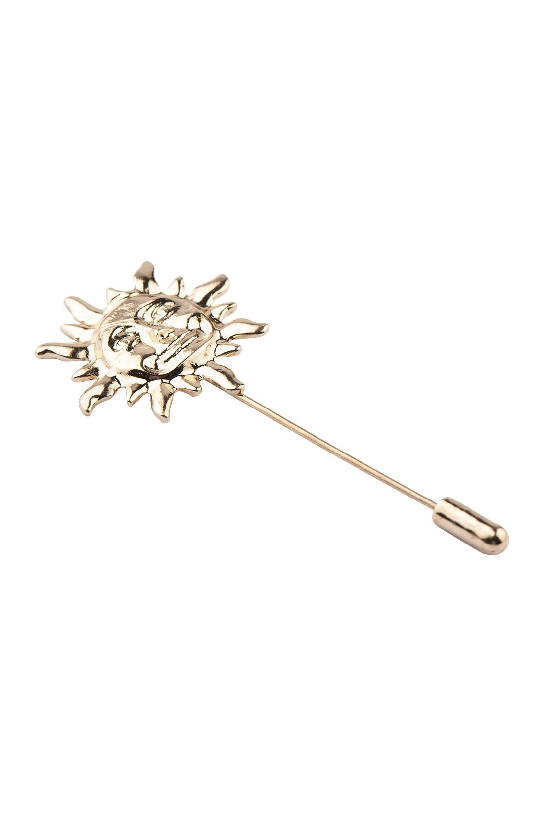 Sun Gold Metal Brass Lapel Pin for Men