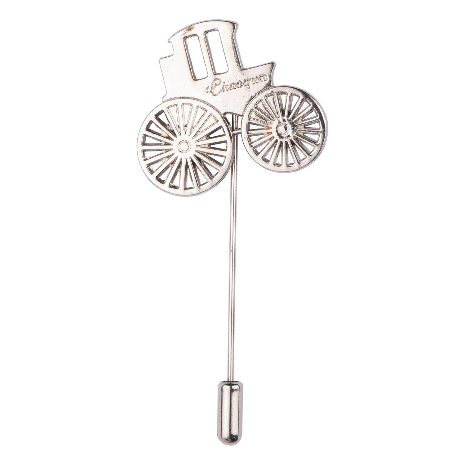 Old Buggy Silver Brass Lapel Pin for Men