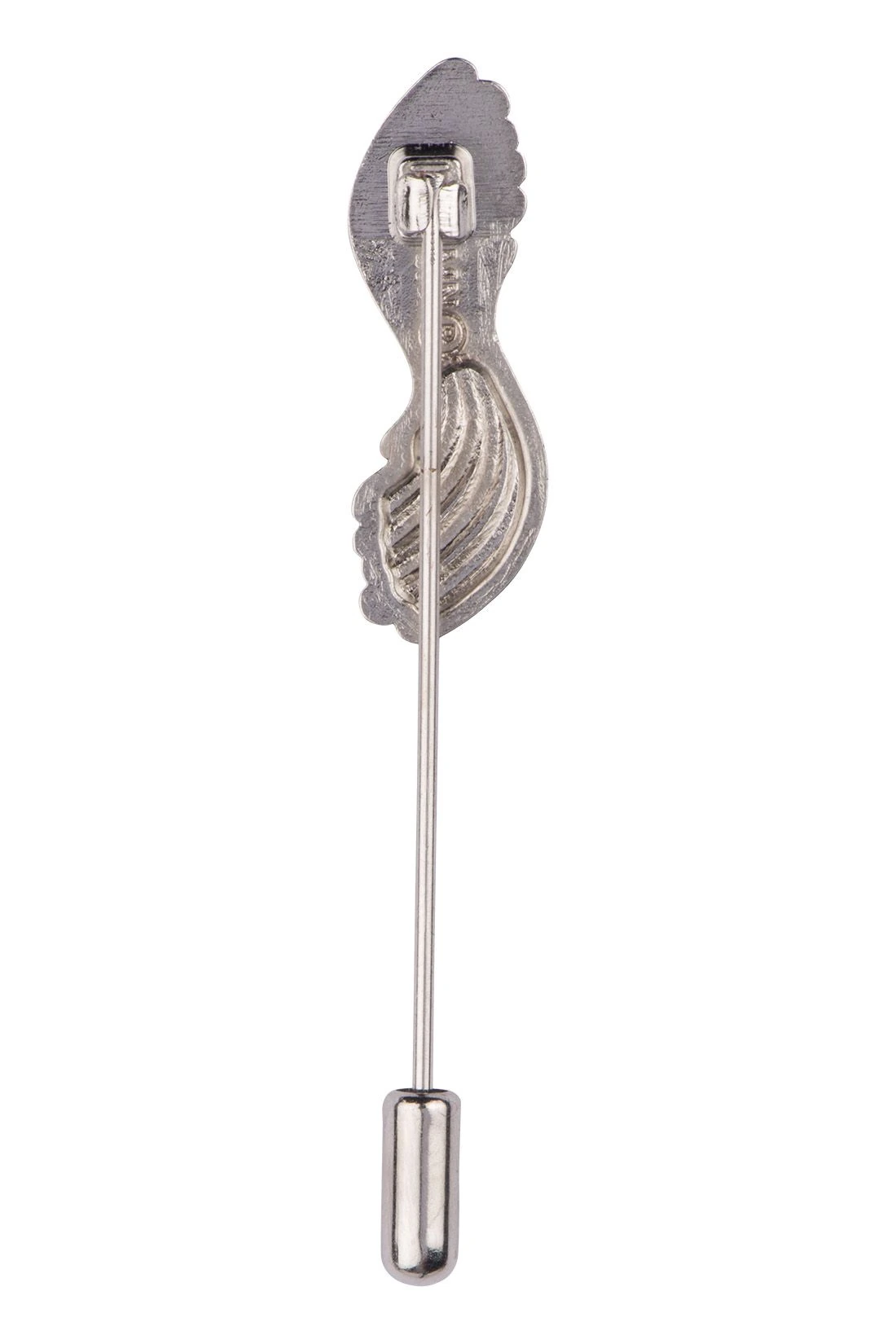 Silver Wave Metal Brass Lapel Pin for Men