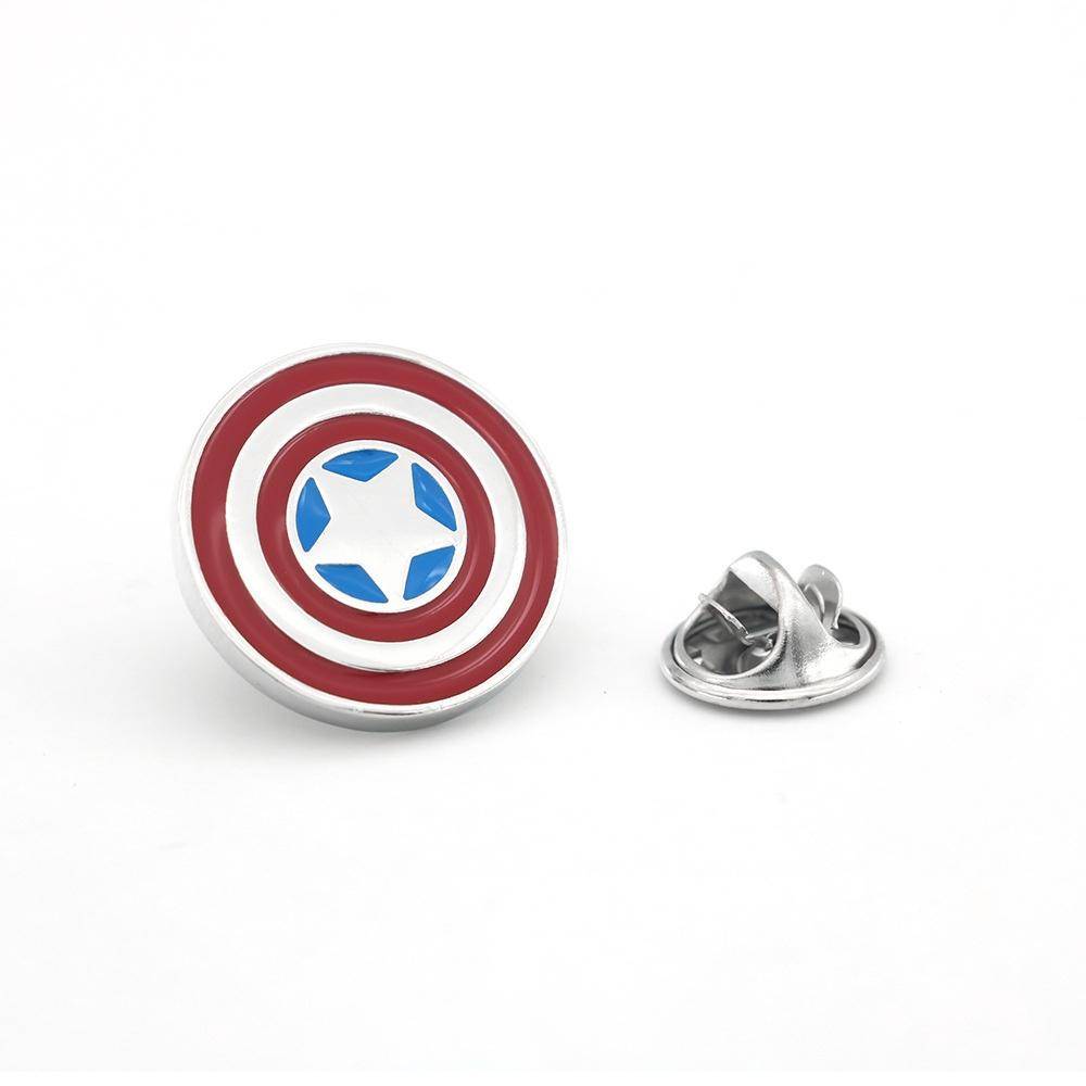 Star Shield Brass Lapel Pin for Men