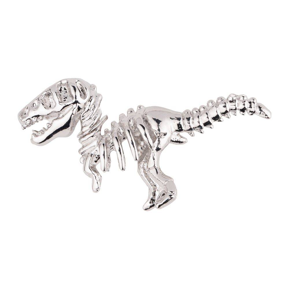 Dinosaur Silver S Brass Lapel Pin for Men