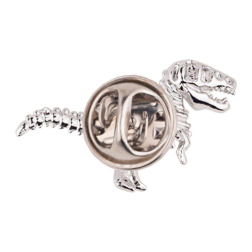 Dinosaur Silver S Brass Lapel Pin for Men