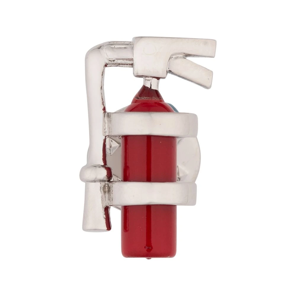 Red Fire Extinguisher Metal Brass Lapel Pin for Men