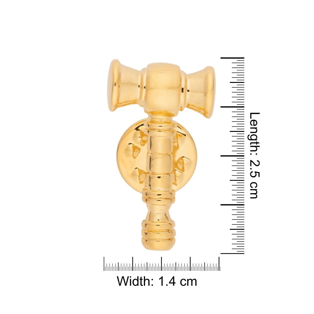Gold Hammer Metal Lapel Pin Brass Lapel Pin for Men