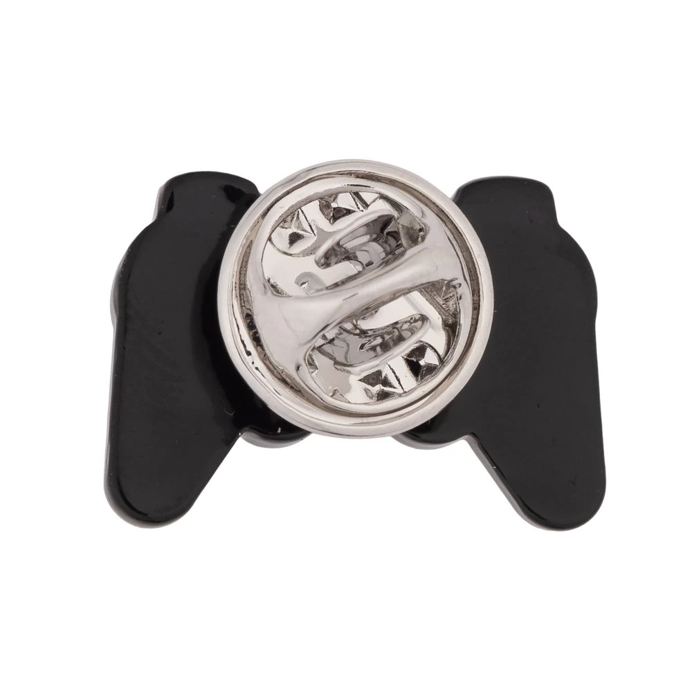 Black Game Controller Metal Brass Lapel Pin for Men