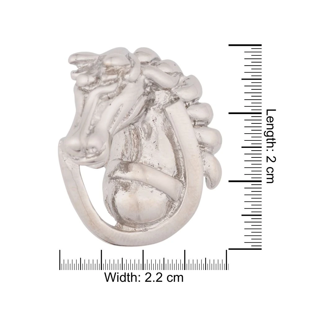 Silver Horse Metal Brass Lapel Pin for Men
