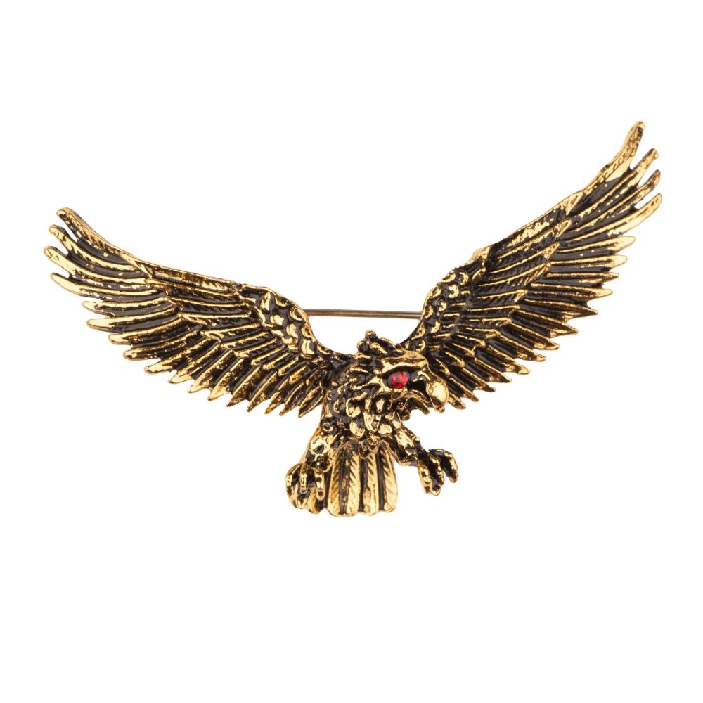 Gold Eagle Metal Brass Lapel Pin for Men