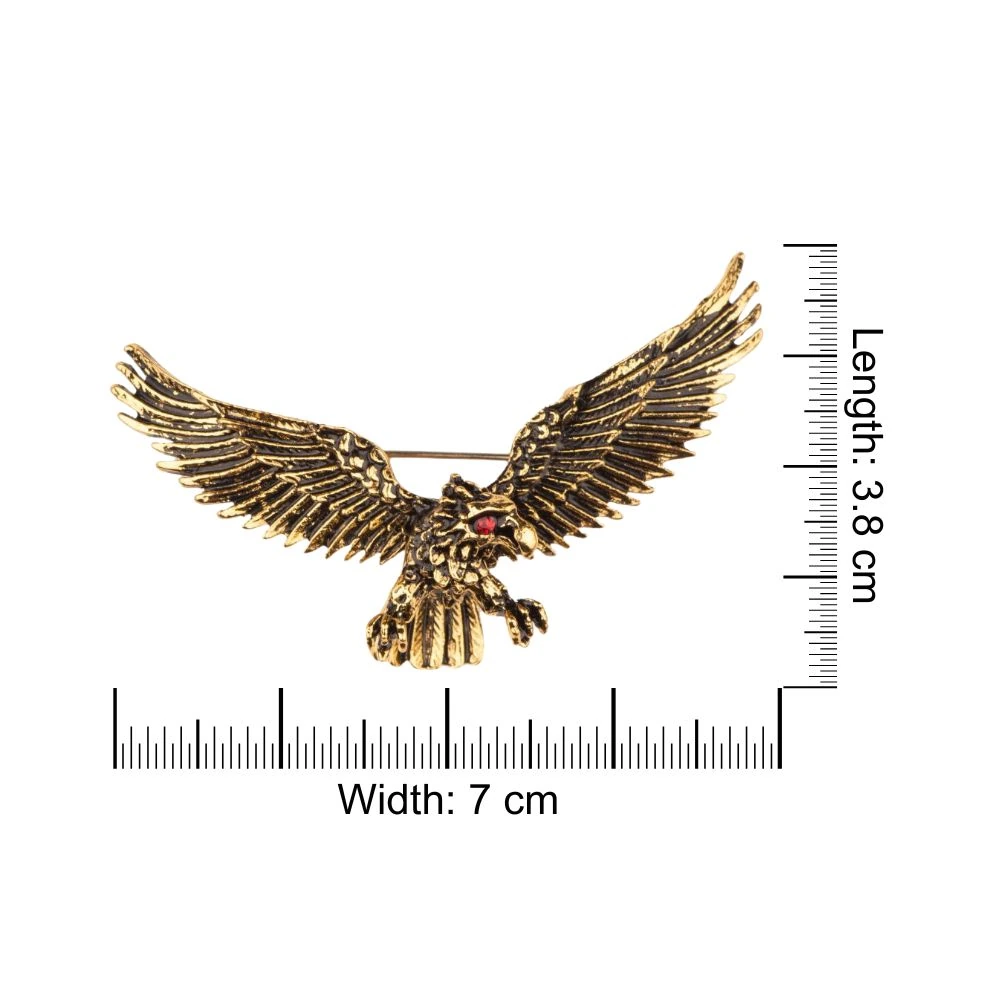Gold Eagle Metal Brass Lapel Pin for Men