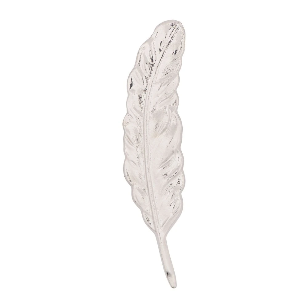 Silver Feather Leaf Metal Brass Lapel Pin for Men