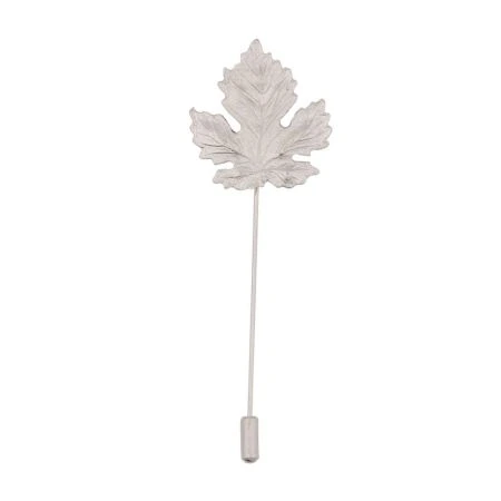 Silver Maple Leaf Metal Brass Lapel Pin for Men