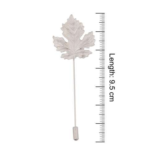 Silver Maple Leaf Metal Brass Lapel Pin for Men