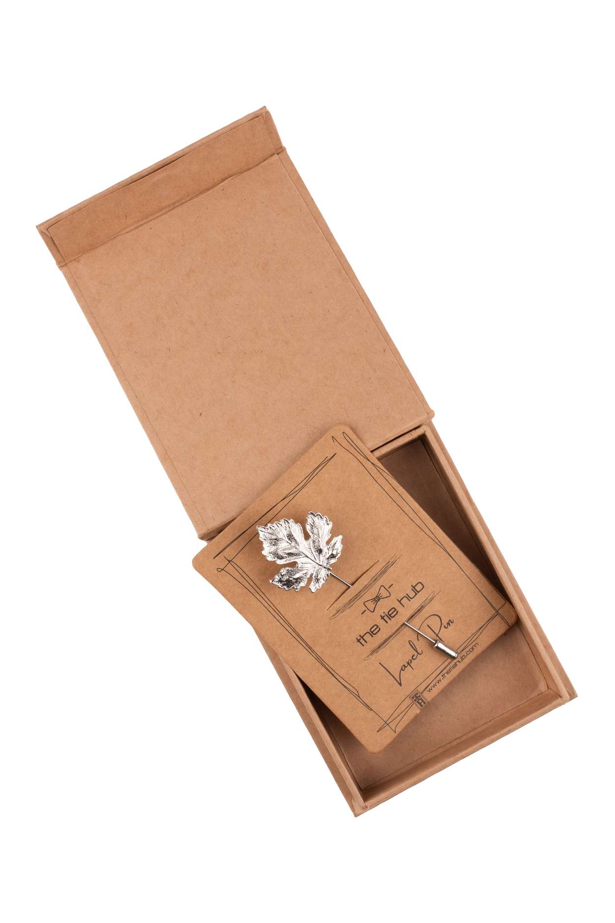Silver Maple Leaf Metal Brass Lapel Pin for Men