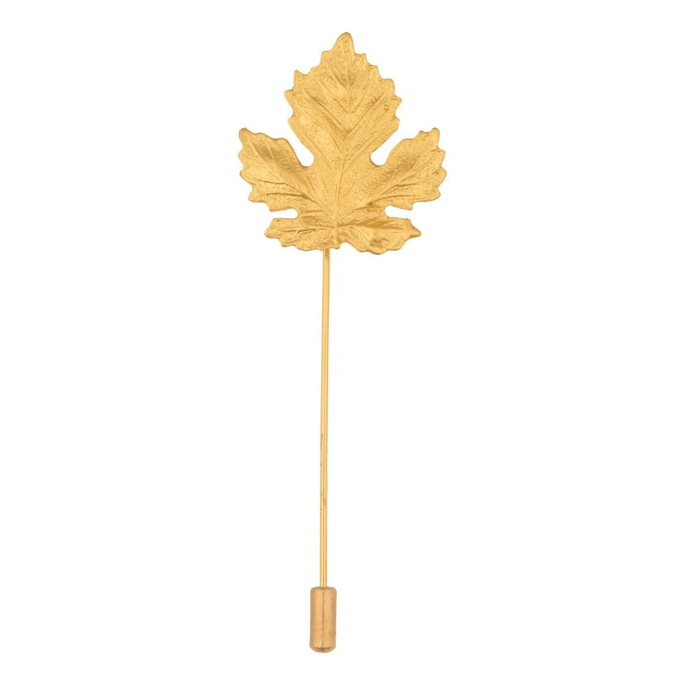 Gold Maple Leaf Metal Brass Lapel Pin for Men