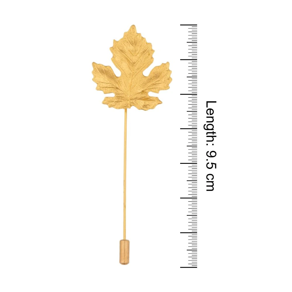 Gold Maple Leaf Metal Brass Lapel Pin for Men
