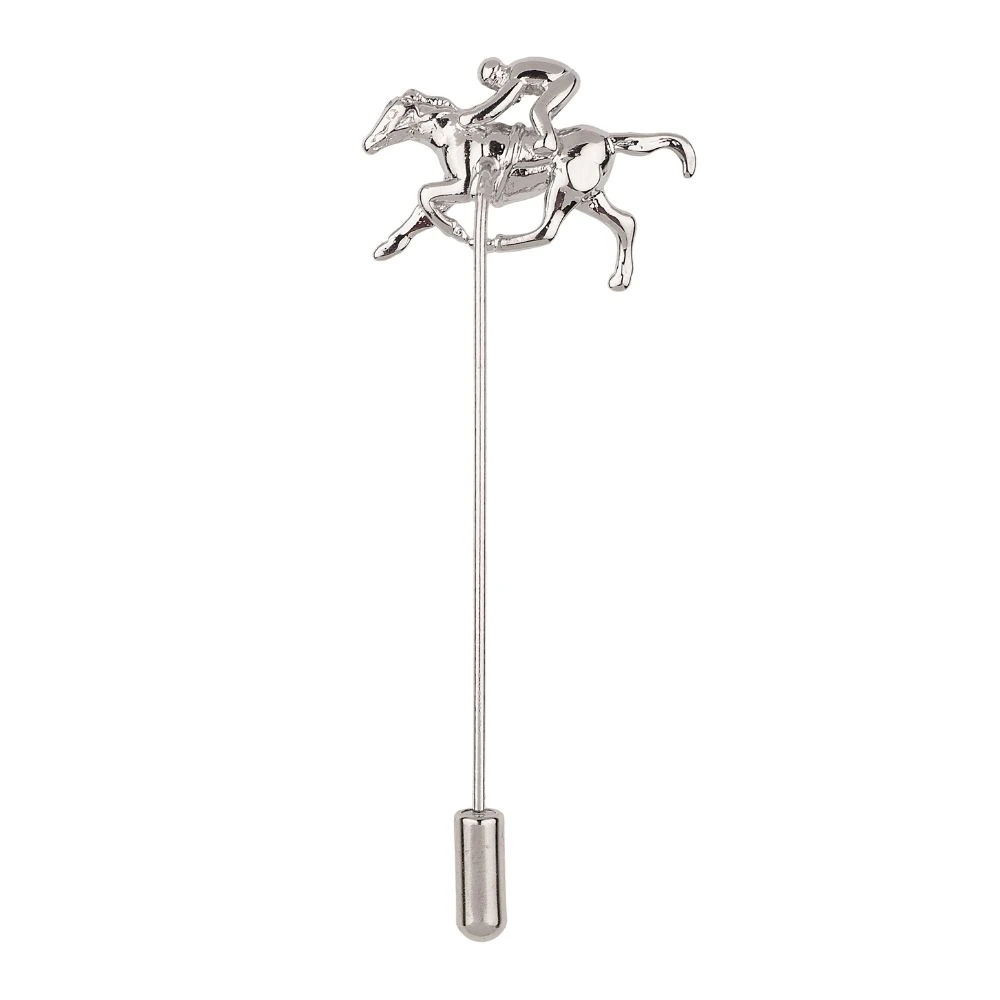 Horse Riding Metal Brass Lapel Pin for Men