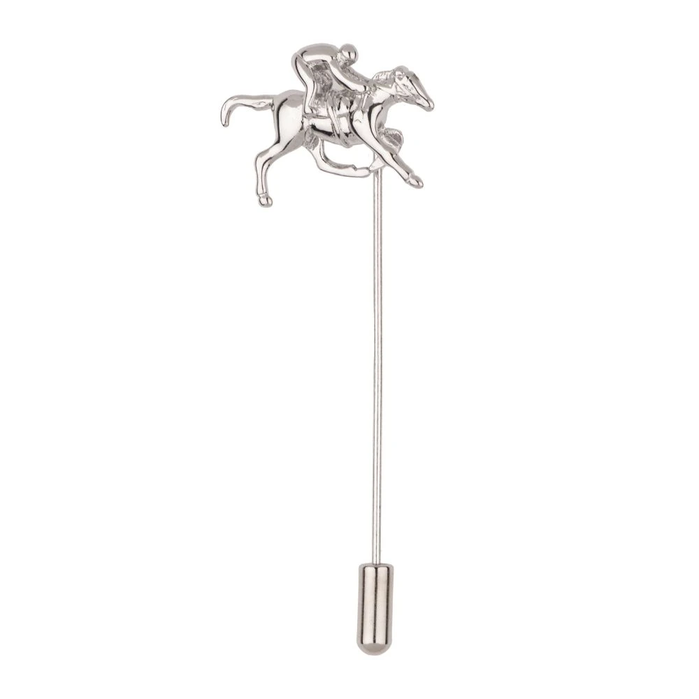Horse Riding Metal Brass Lapel Pin for Men