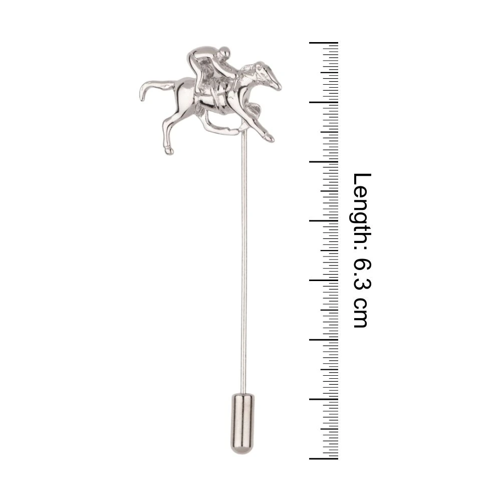 Horse Riding Metal Brass Lapel Pin for Men