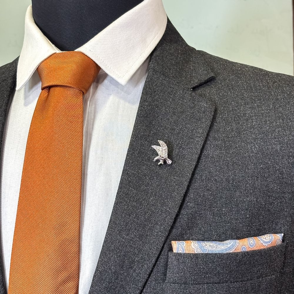 Silver Lapel Pin for Men