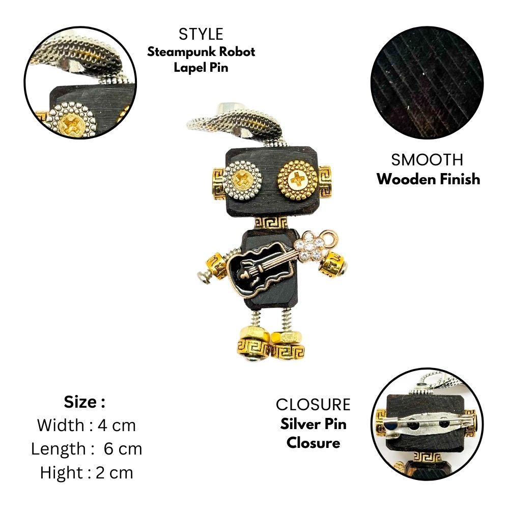 Black Lapel Pin for Men