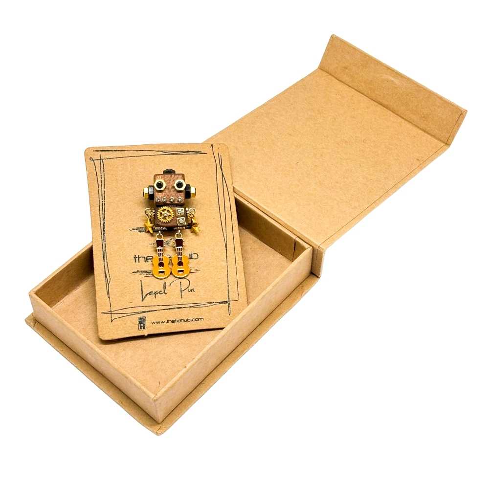 Brown Lapel Pin for Men