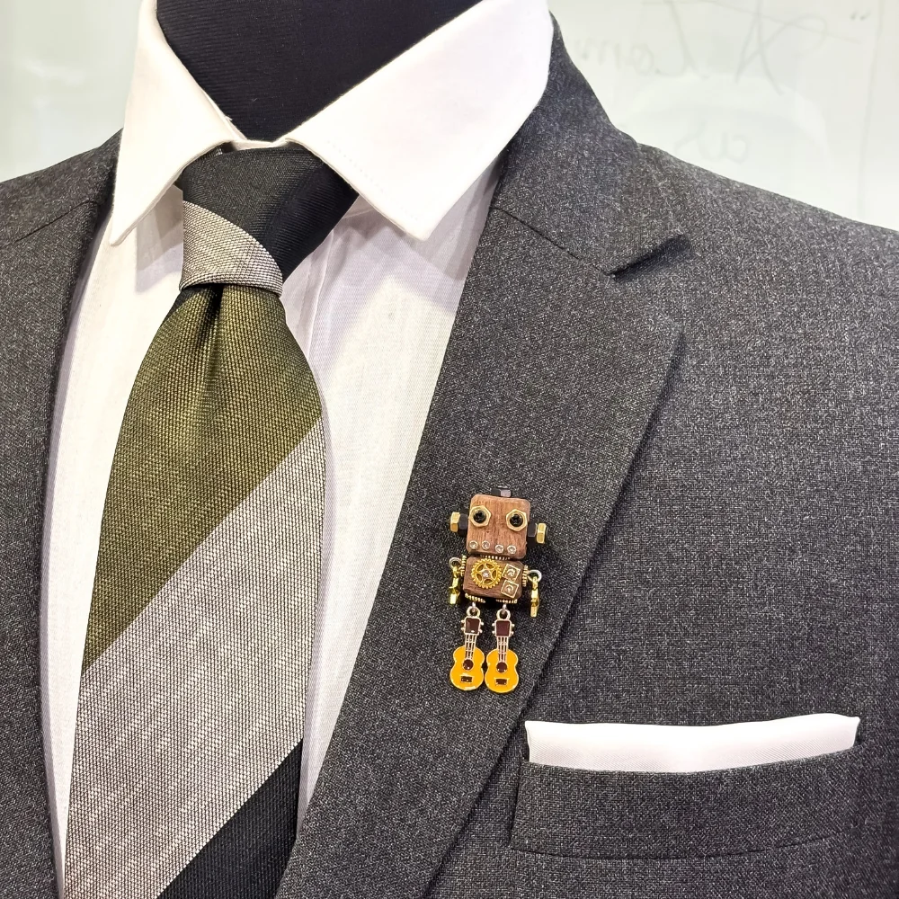 Brown Lapel Pin for Men