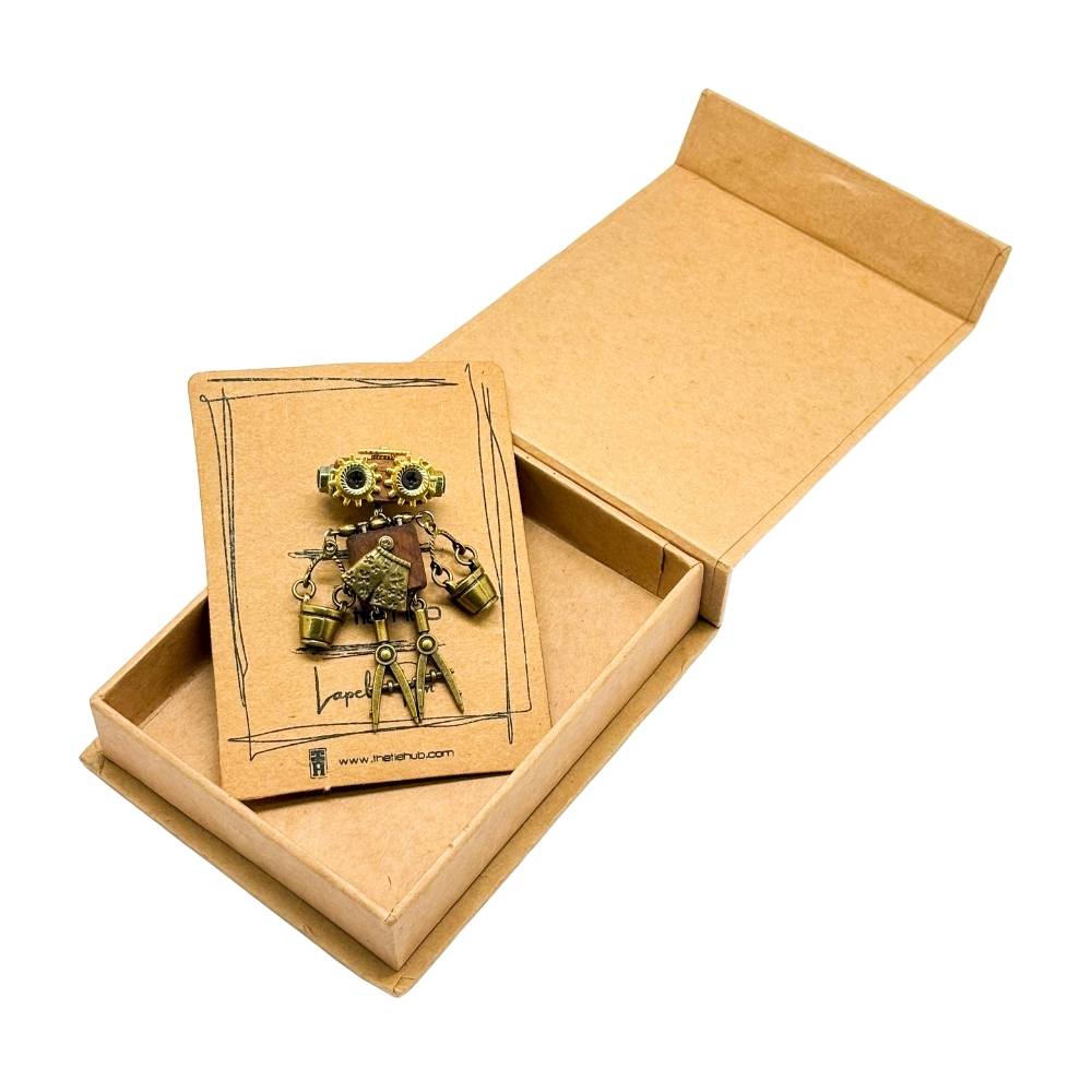 Brown Lapel Pin for Men