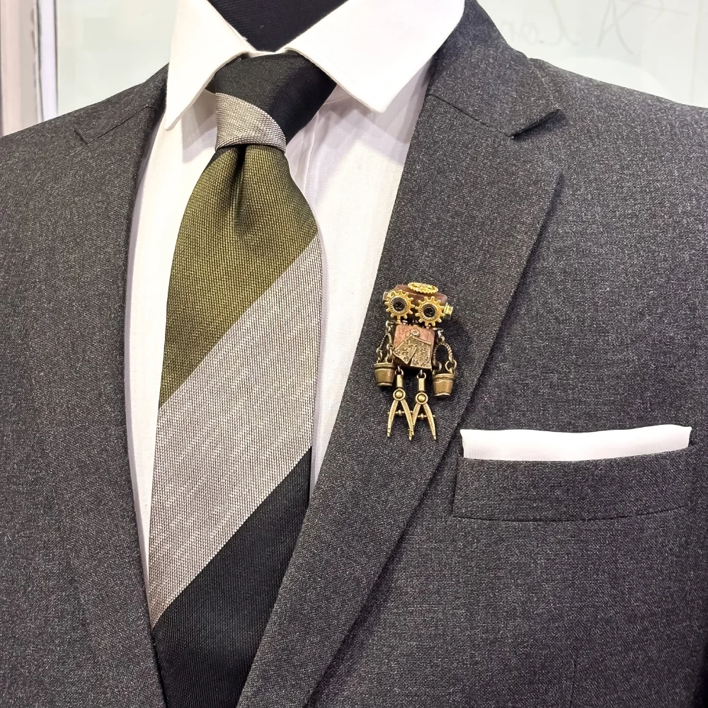 Brown Lapel Pin for Men