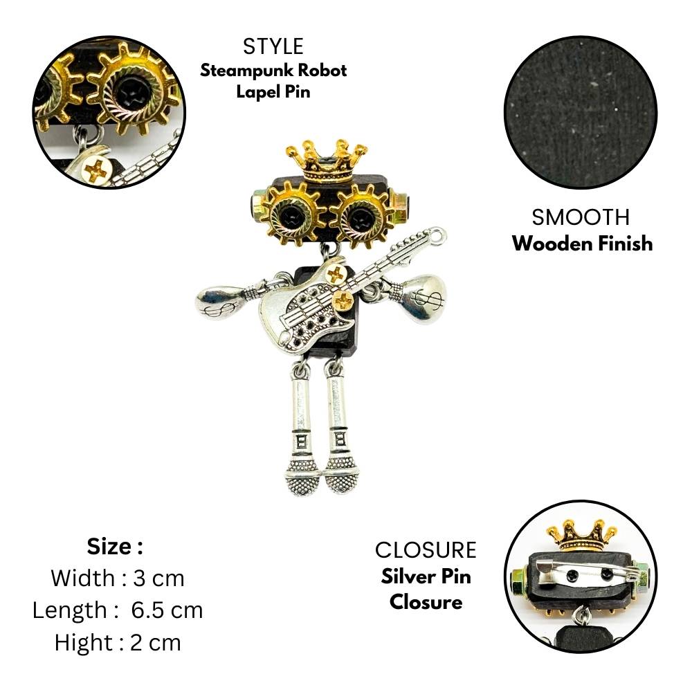 Black Lapel Pin for Men