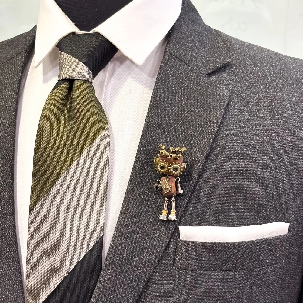 Brown Lapel Pin for Men