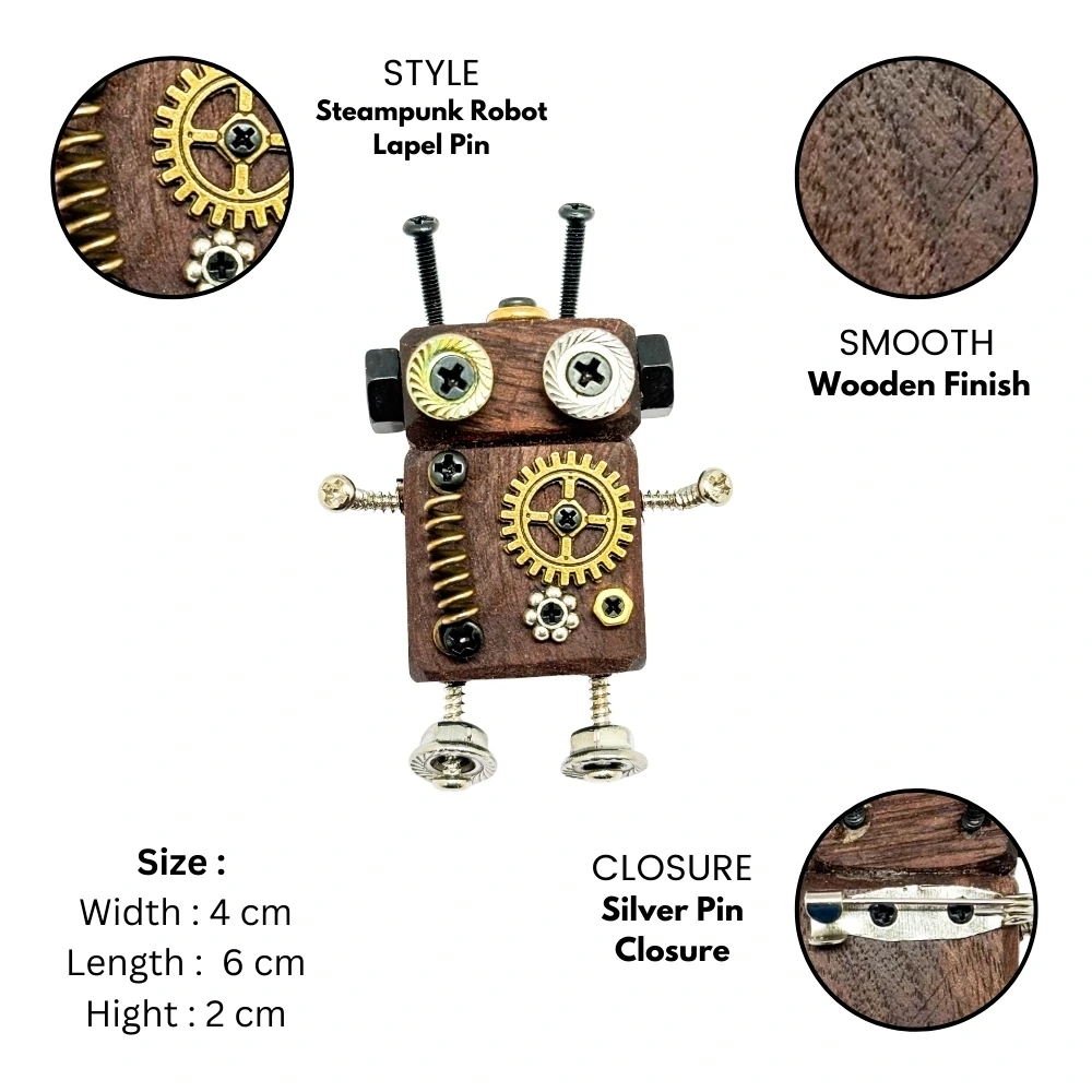 Brown Lapel Pin for Men