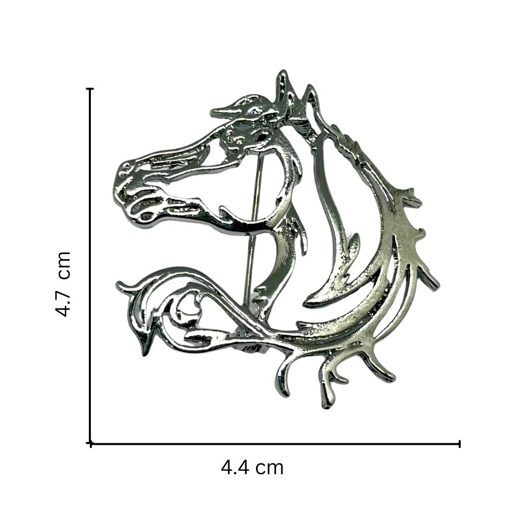 Silver Horse Metal Lapel Pin for Men