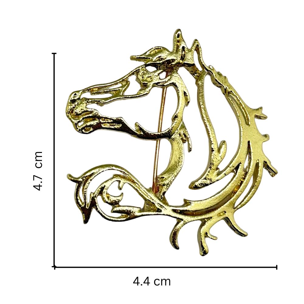 Gold Horse Metal Lapel Pin for Men