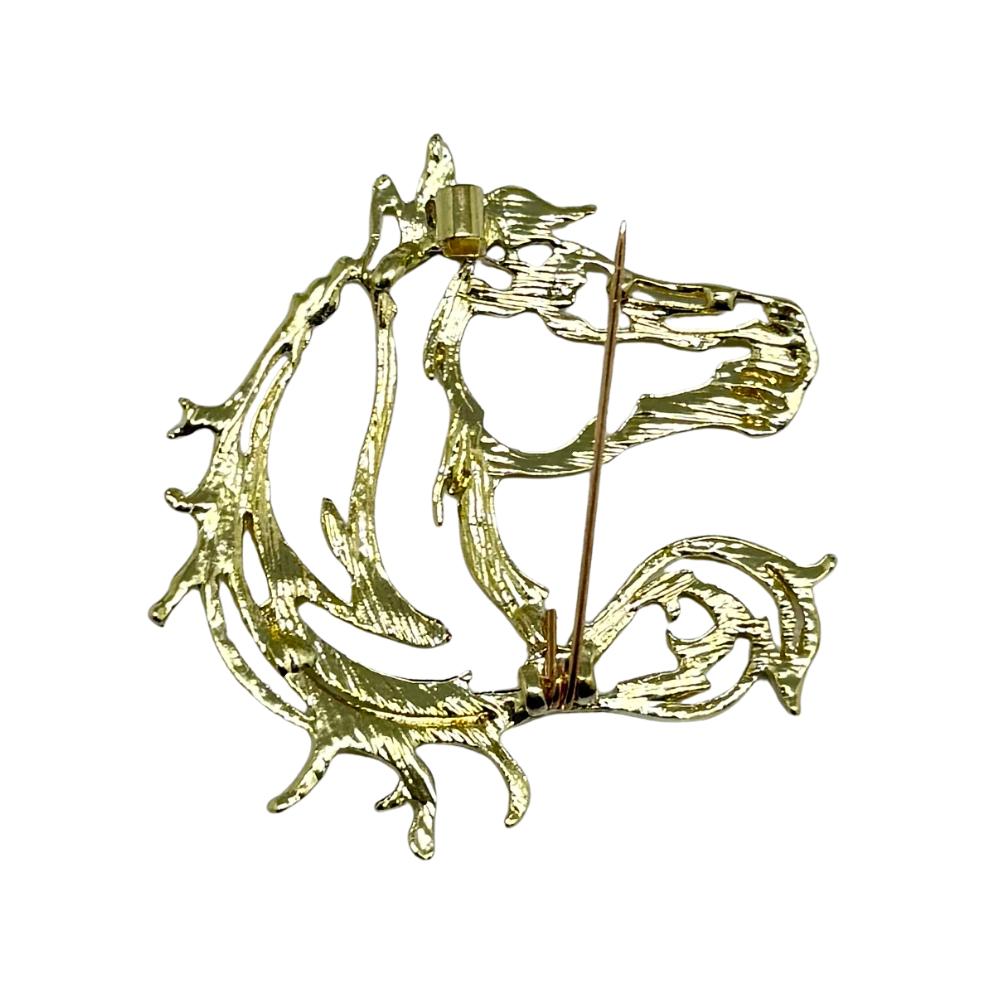 Gold Horse Metal Lapel Pin for Men