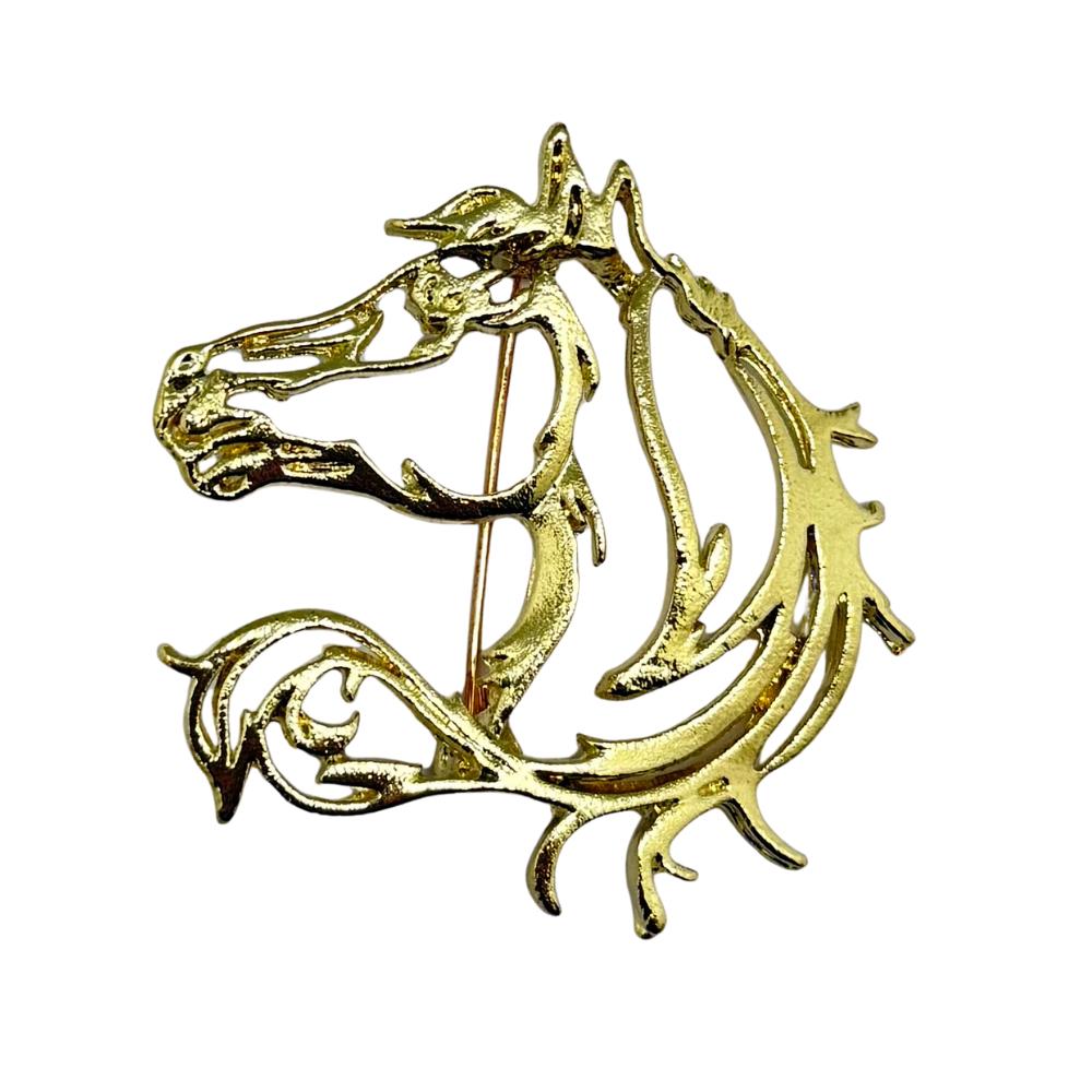 Gold Horse Metal Lapel Pin for Men