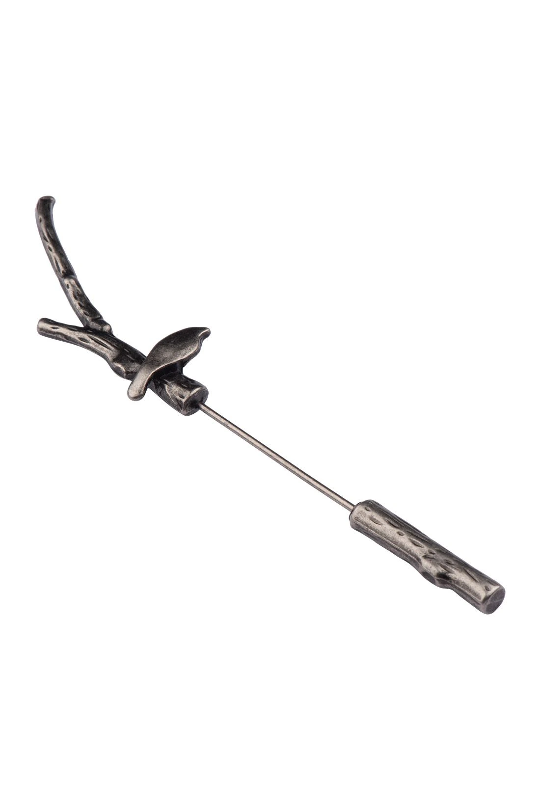 Branch Silver Brass Lapel Pin for Men