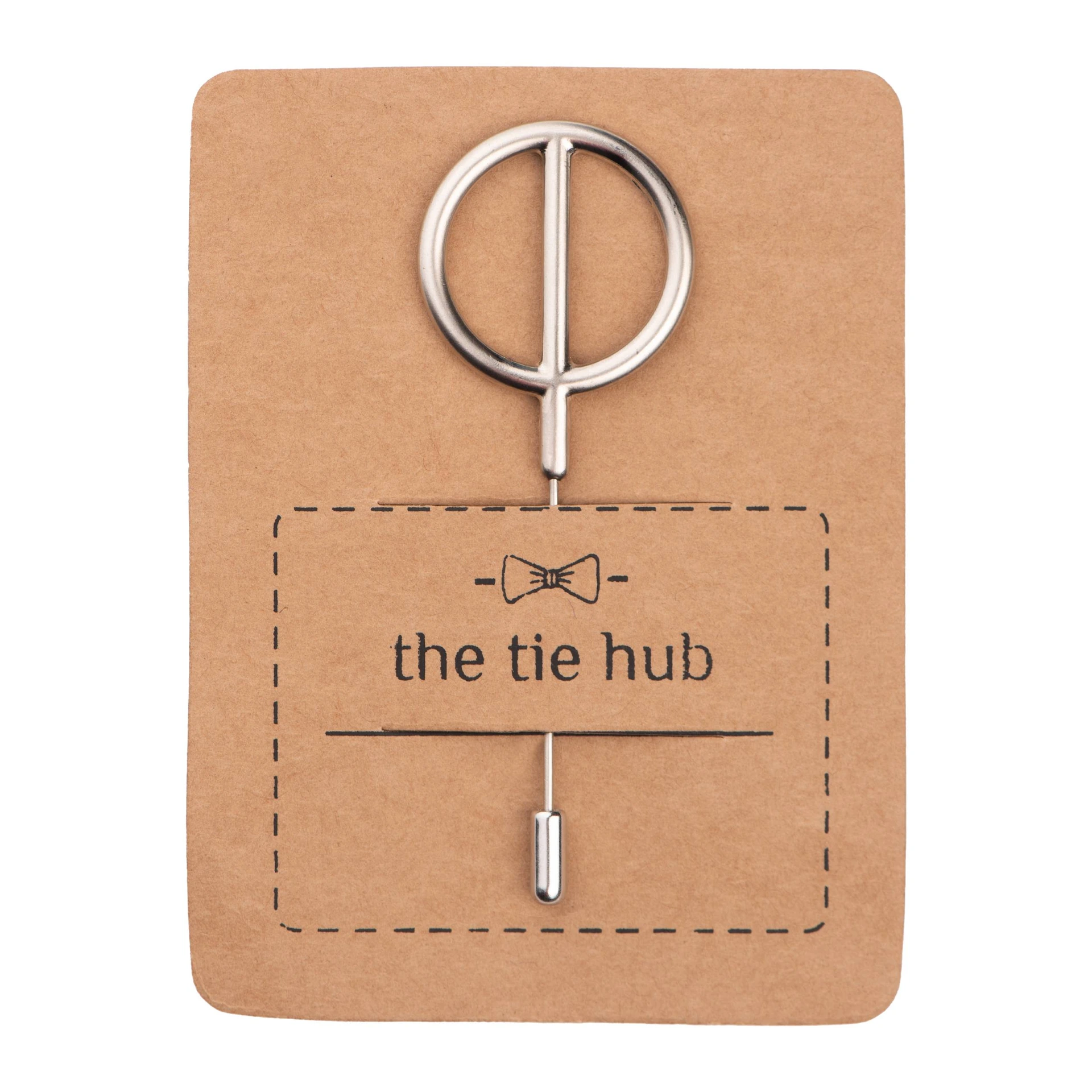 O Ring Silver Brass Lapel Pin for Men