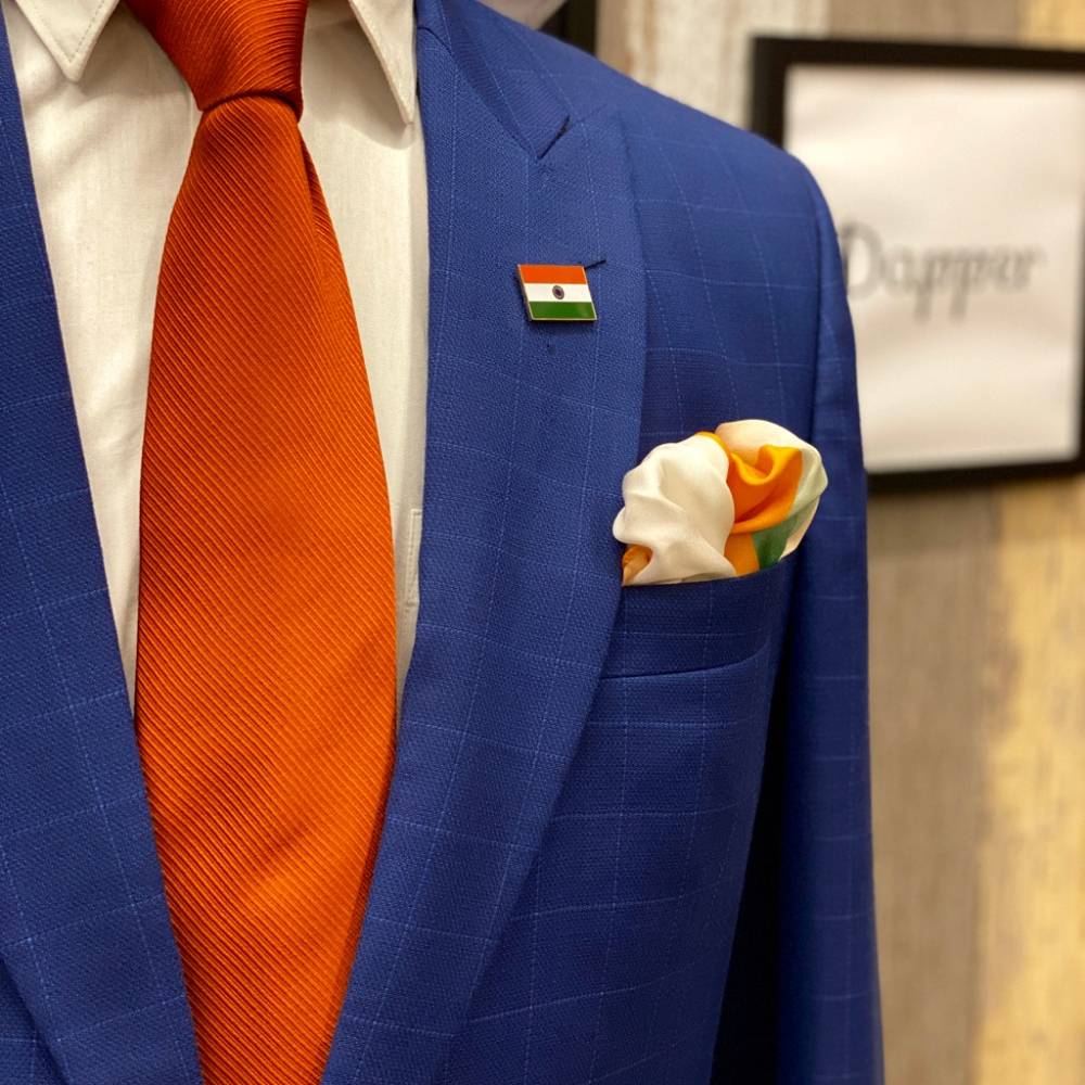 Indian Flag Lapel Pin Brooch Pack of 2 - Stylish Patriotic Accessories for Men and | Suits, Blazers and Jackets for Men