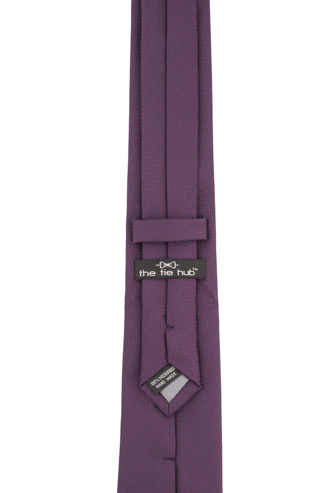 Solid Purple Microfiber Necktie for Men