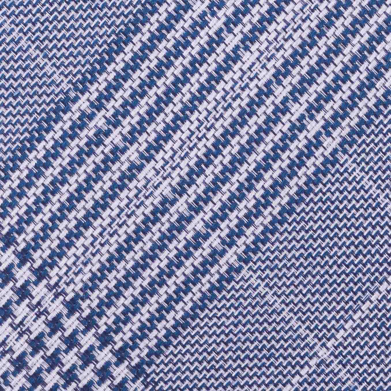 Checkered 7 Fold Blue Necktie for Men
