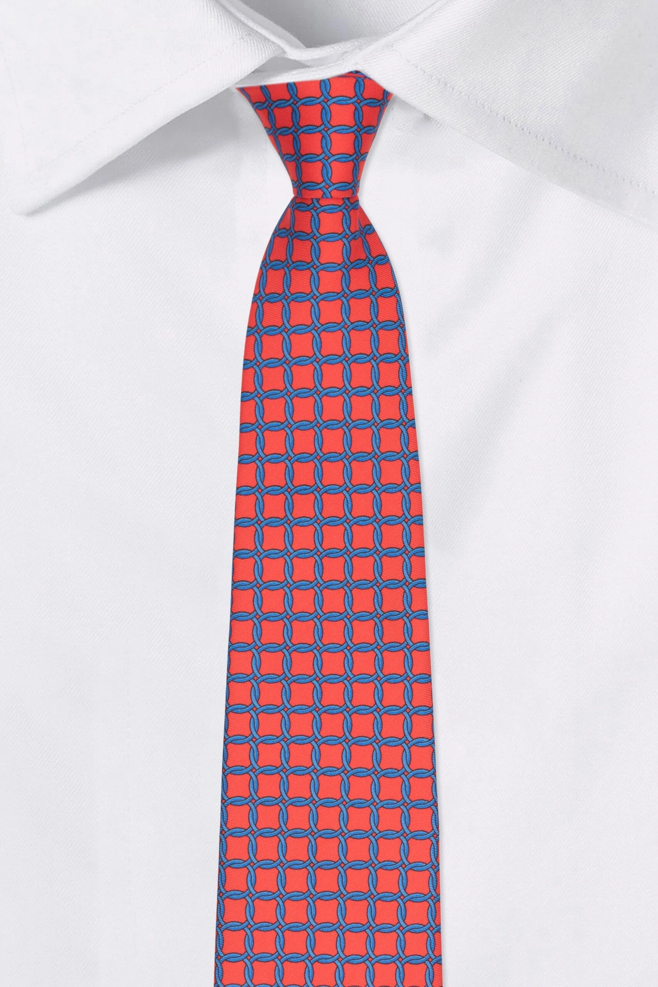 Premium Italian Como Silk Pink and Blue Necktie for Men