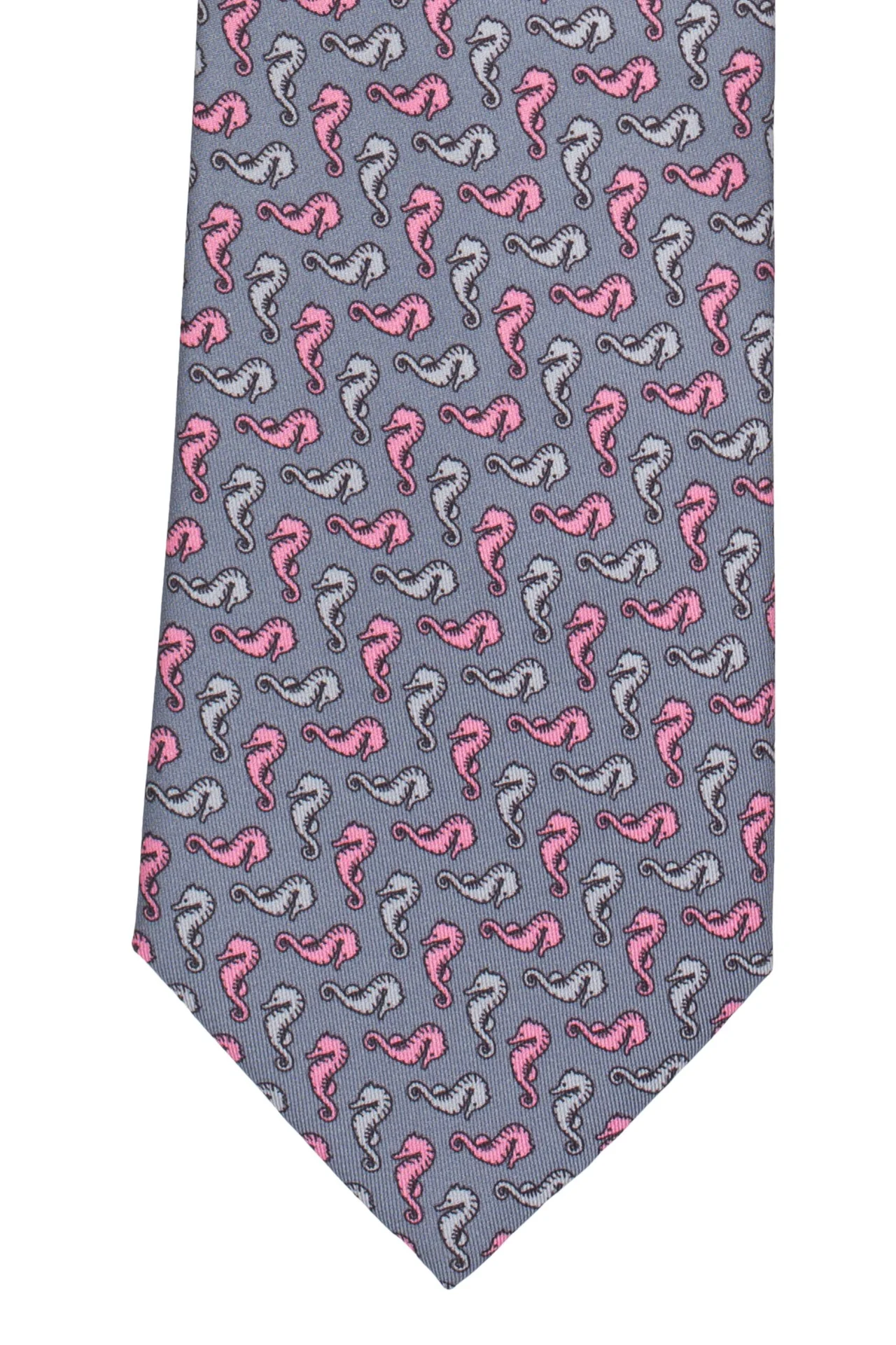 Premium Italian Como Silk Grey Necktie for Men