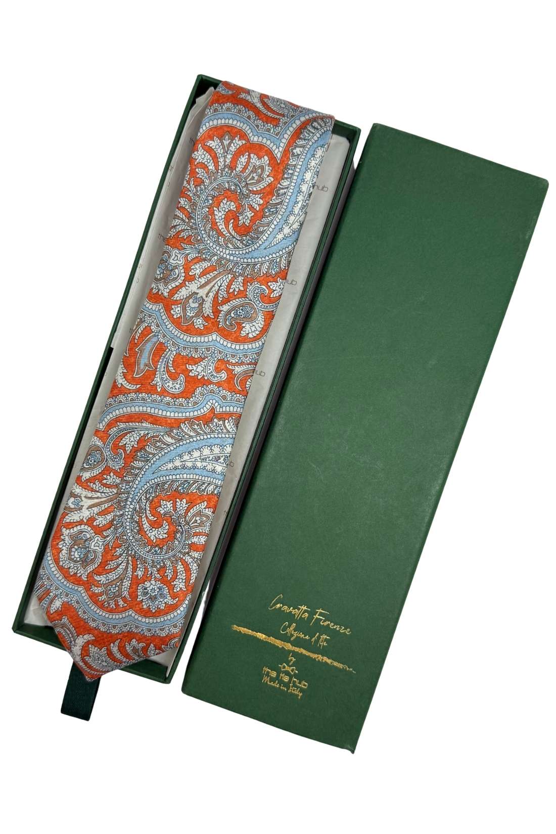 Rust Paisley Silk Necktie for Men