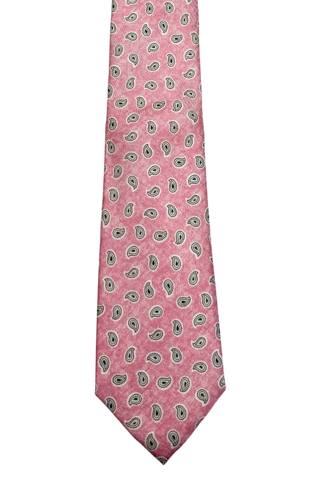 Pink Mini Paisley Silk Necktie for Men