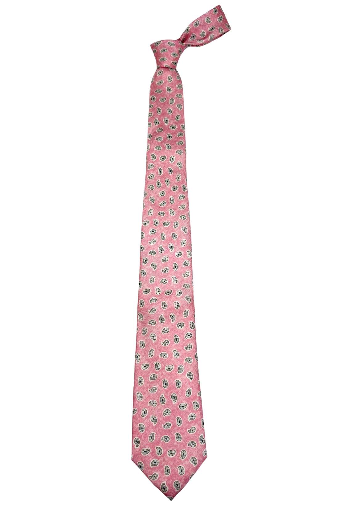 Pink Mini Paisley Silk Necktie for Men