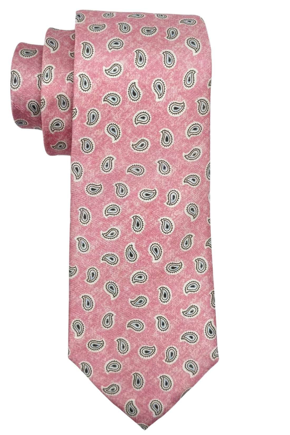 Pink Mini Paisley Silk Necktie for Men