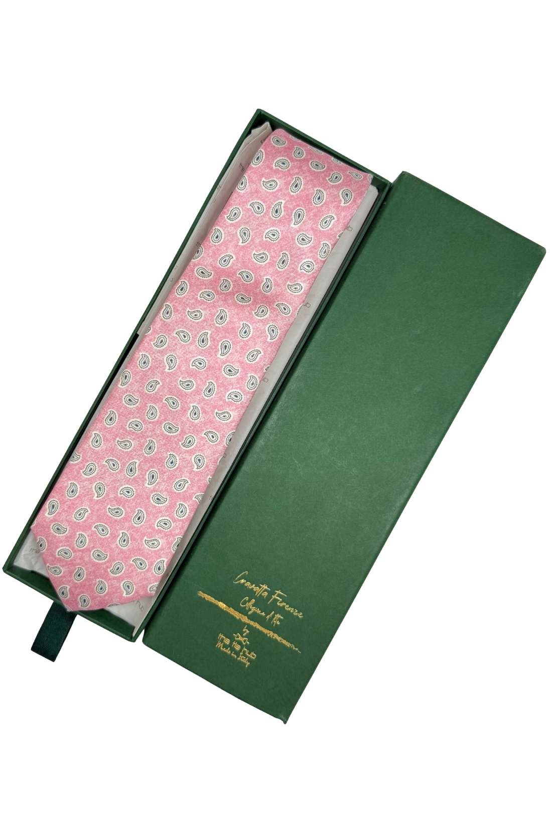 Pink Mini Paisley Silk Necktie for Men