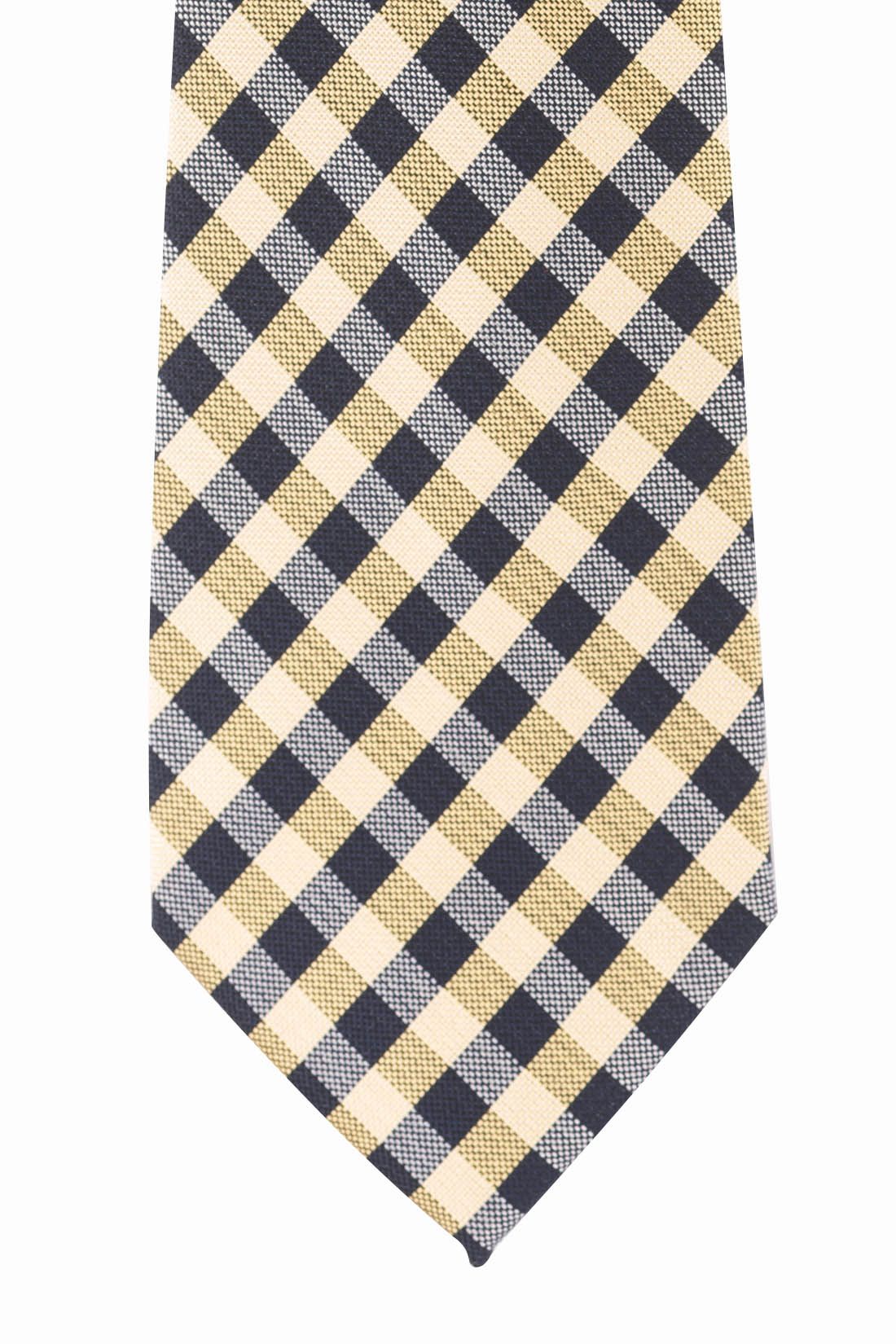 Red Yellow and Blue Checkered Silk Necktie for Men