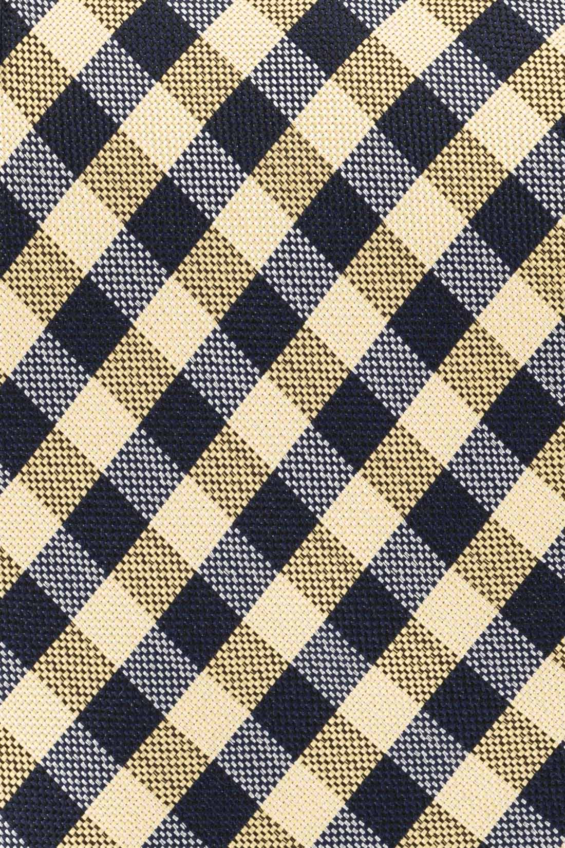 Red Yellow and Blue Checkered Silk Necktie for Men